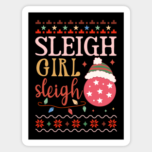 Sleigh Girl Sleigh Sticker